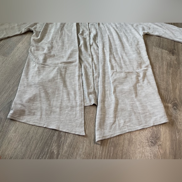 Donni One Size Womens Neutral Grey Long Open Front Cardigan - Picture 2 of 8